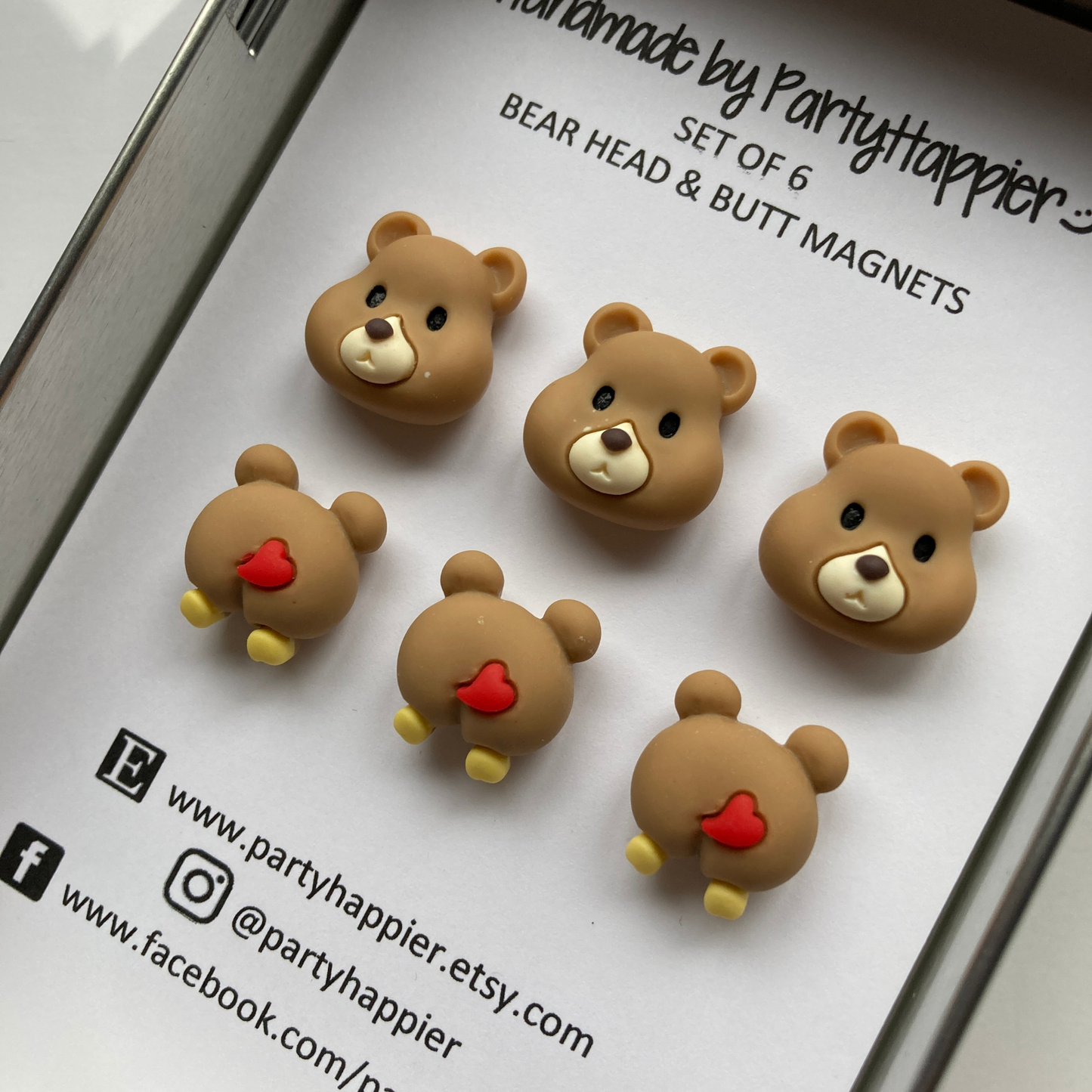 Bear Head & Butt Magnets