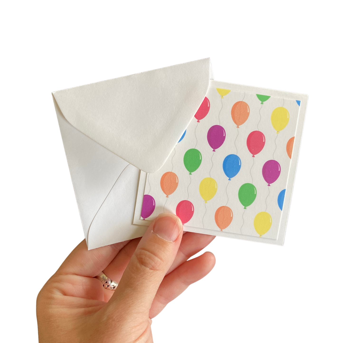 3x3 Rainbow Birthday Note Cards