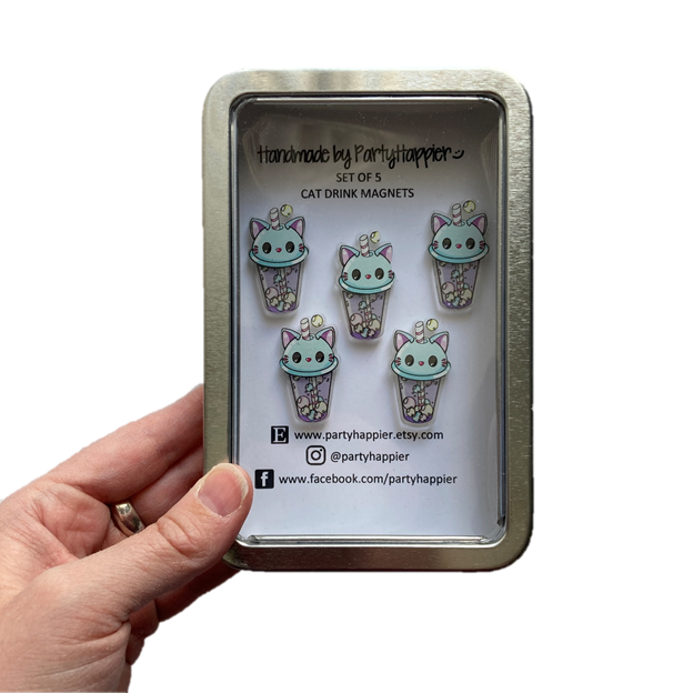 Cat Tea Magnets