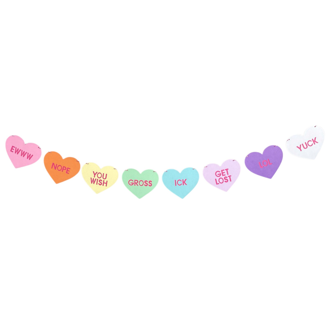 Anti-Valentine Conversation Hearts Banner