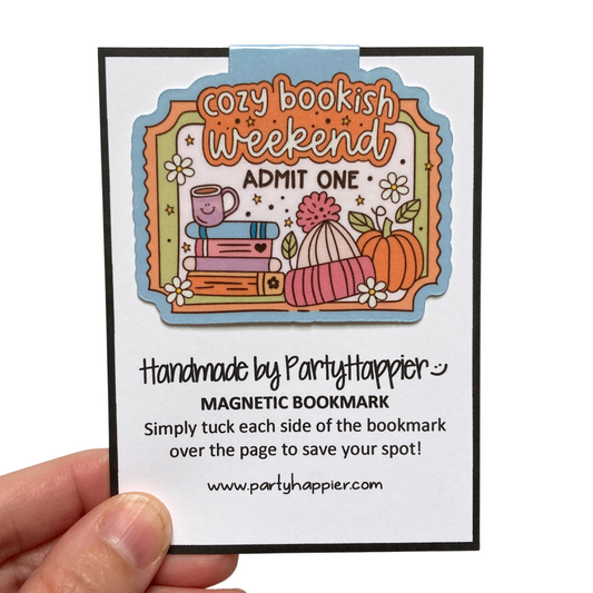Cozy Bookish Weekend Magnetic Bookmark