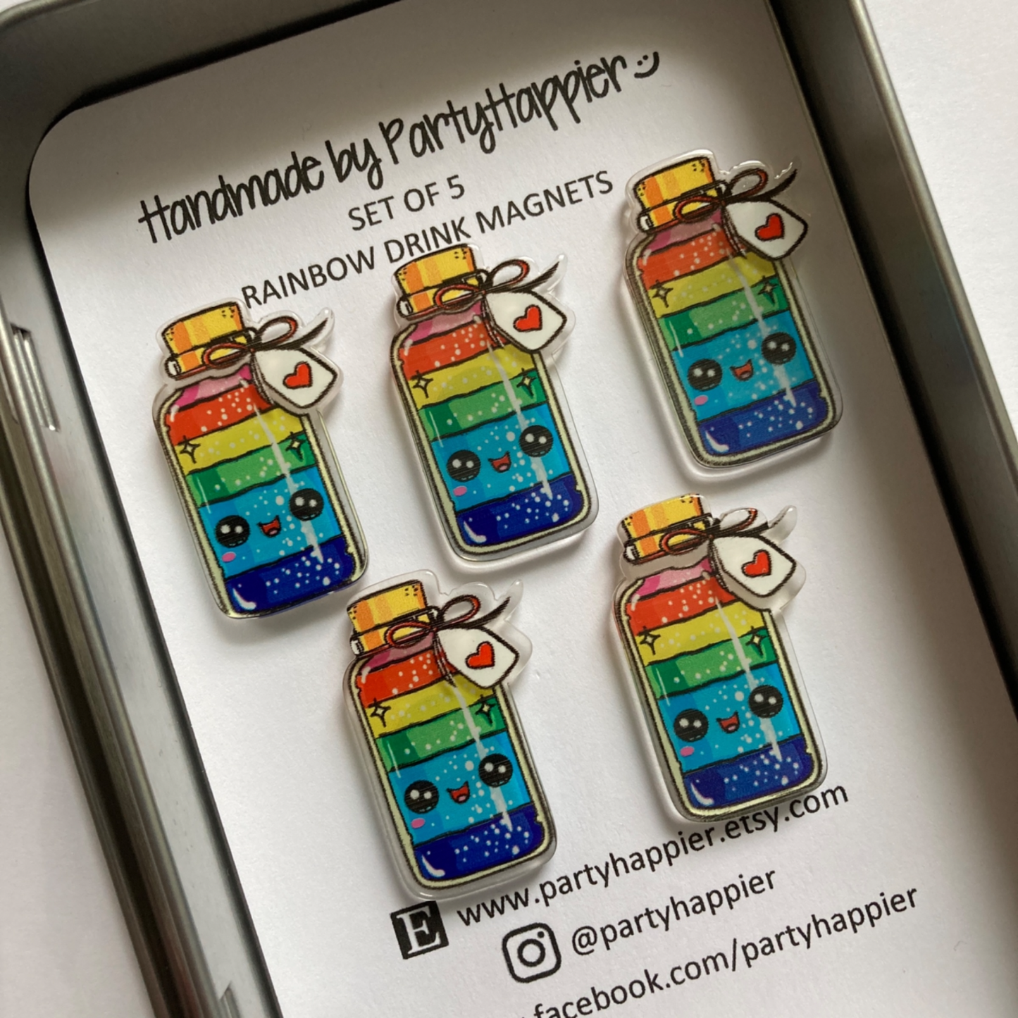 Rainbow Drink Magnets