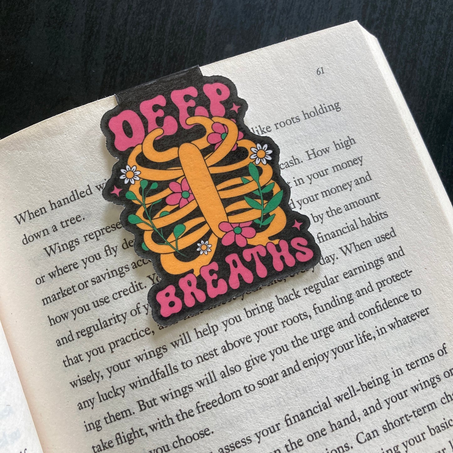 Deep Breaths Magnetic Bookmark