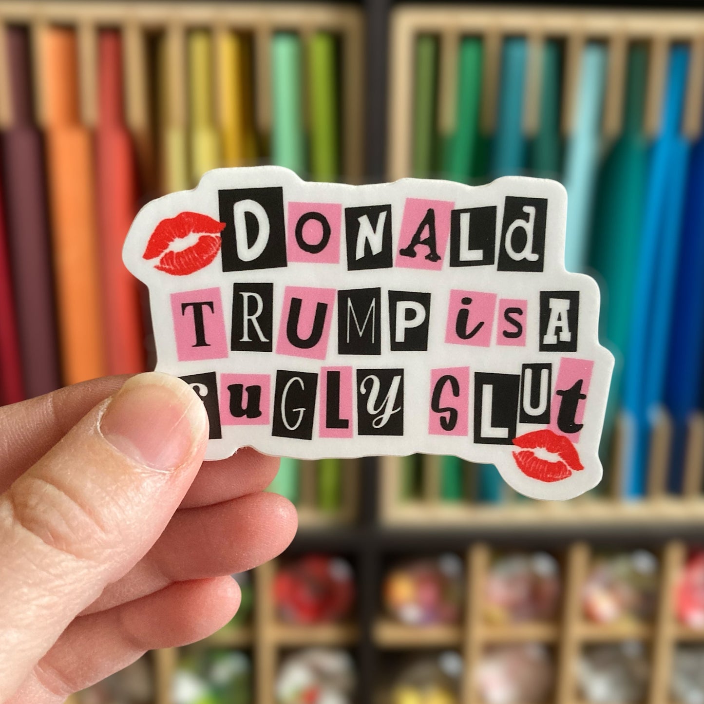 Donald Trump Is A Fugly Slut Sticker