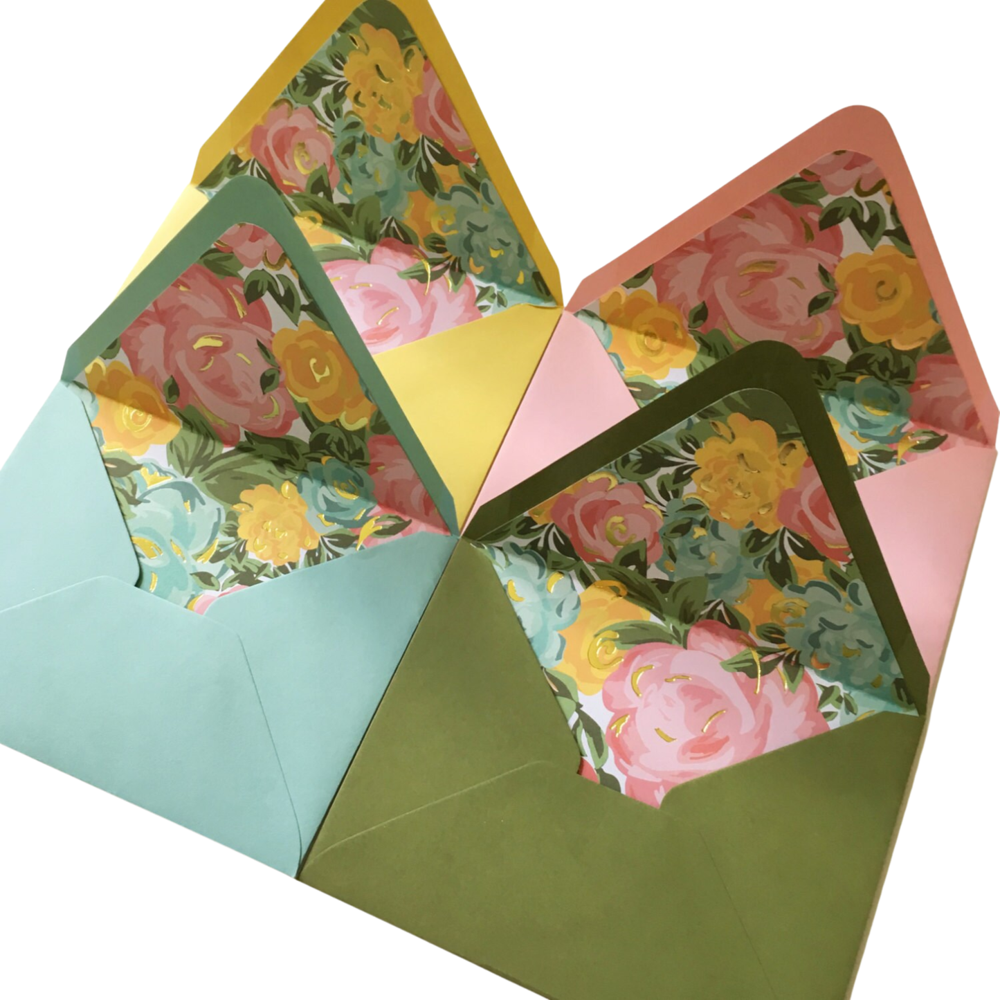 Foil Floral Note Cards