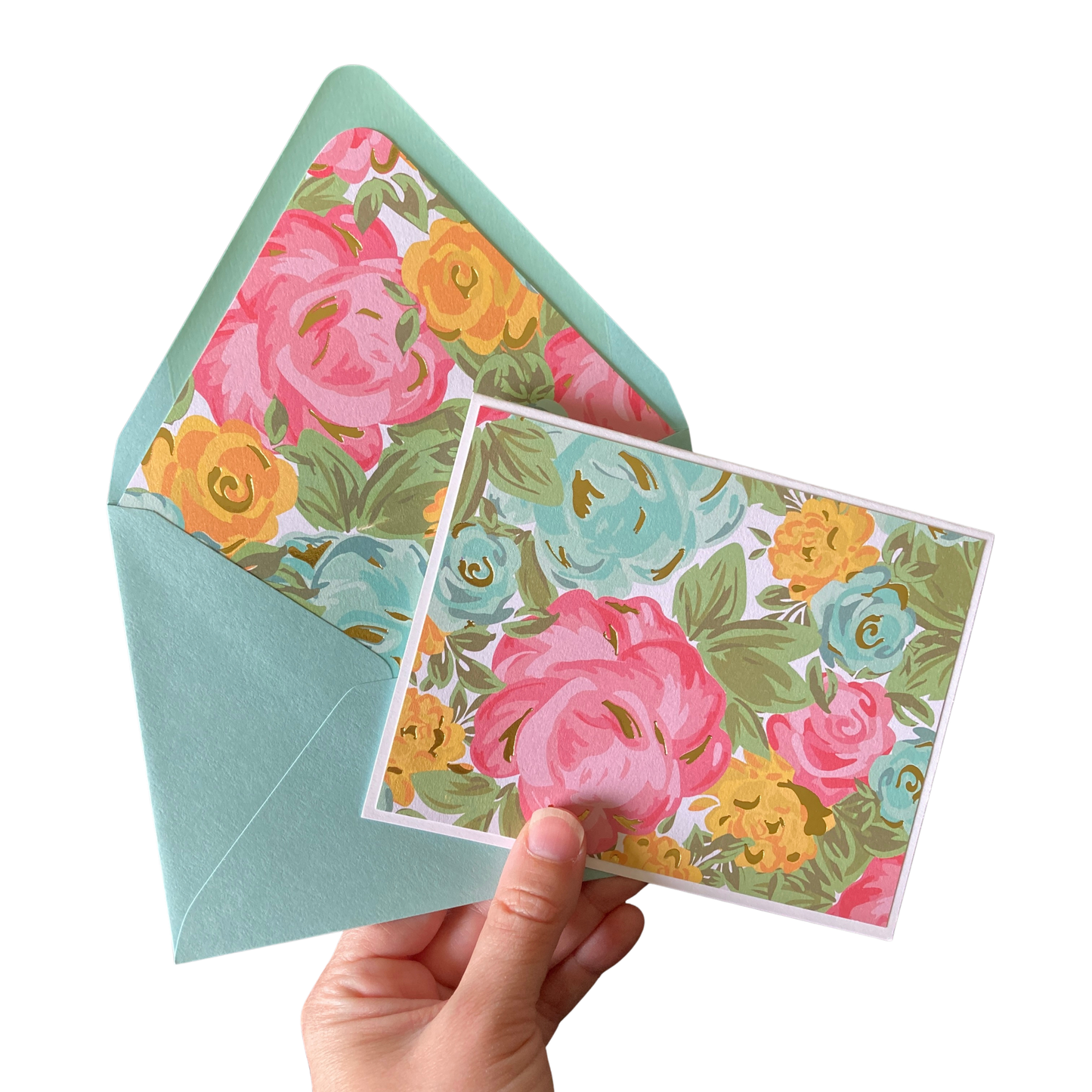 Foil Floral Note Cards