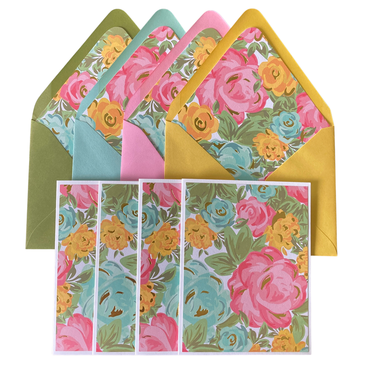Foil Floral Note Cards