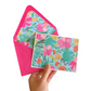 Coral Floral Note Cards
