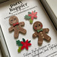 Gingerbread & Poinsettia Magnets