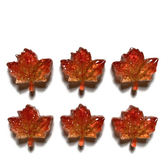 Glitter Maple Leaf Magnets