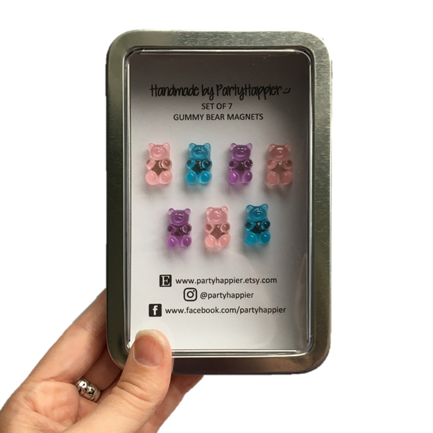 Pastel Gummy Bear Magnets