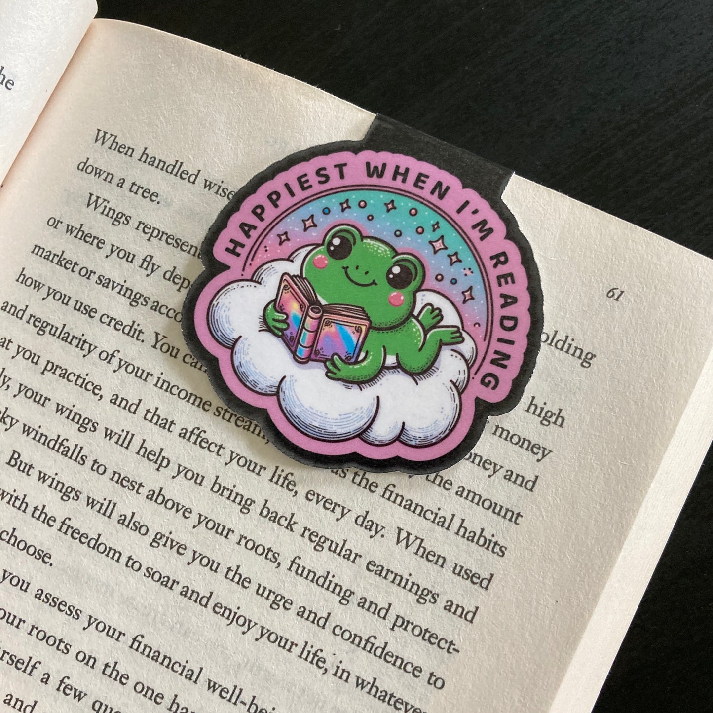Happiest When I'm Reading Magnetic Bookmark
