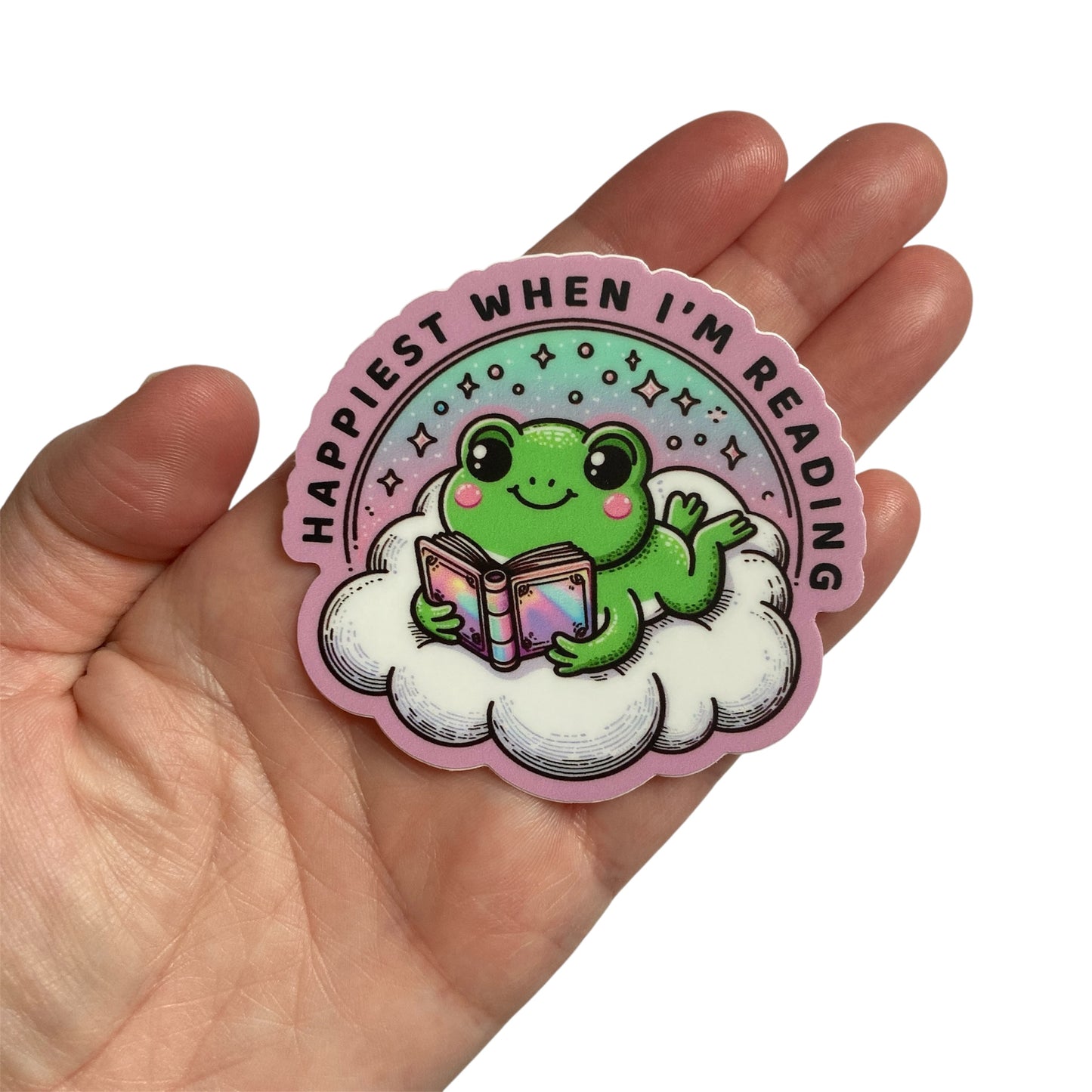 Happiest When I'm Reading Sticker