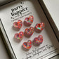 Sparkly Heart Magnets