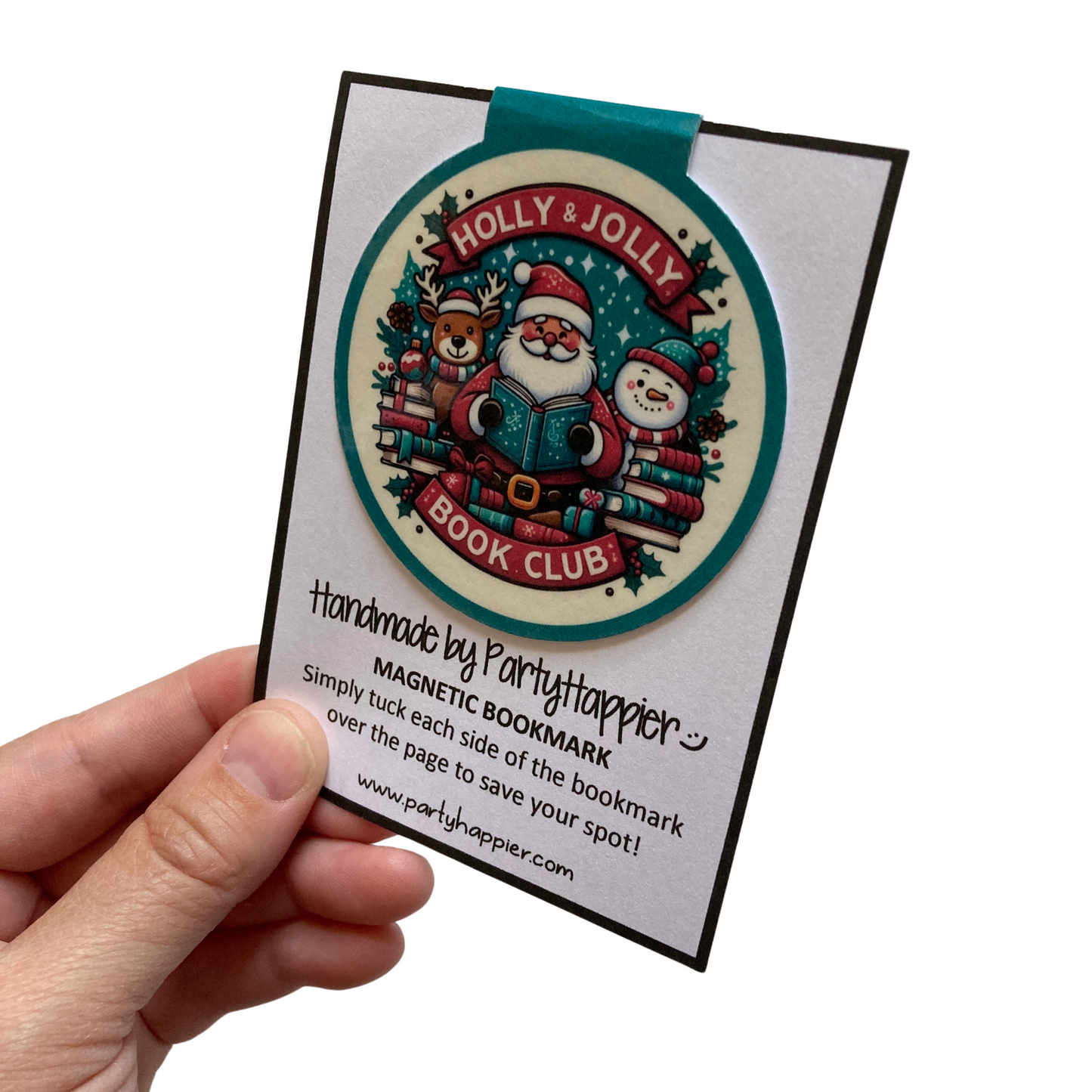 Holly & Jolly Book Club Bookmark