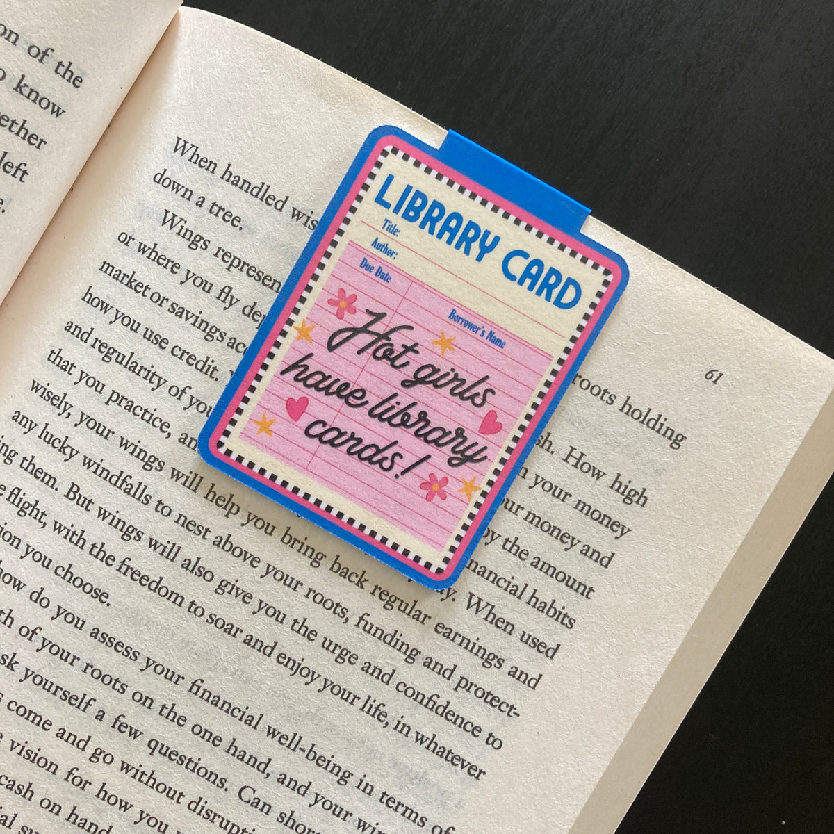 Hot Girls Have Library Cards Magnetic Bookmark