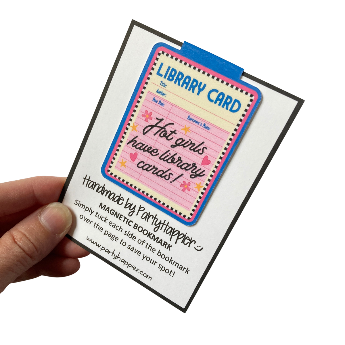 Hot Girls Have Library Cards Magnetic Bookmark