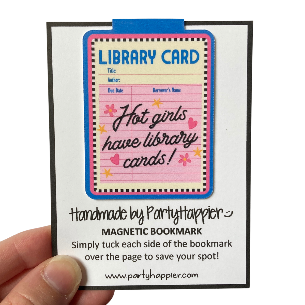 Hot Girls Have Library Cards Magnetic Bookmark
