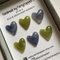 Blue and Green Heart Magnets