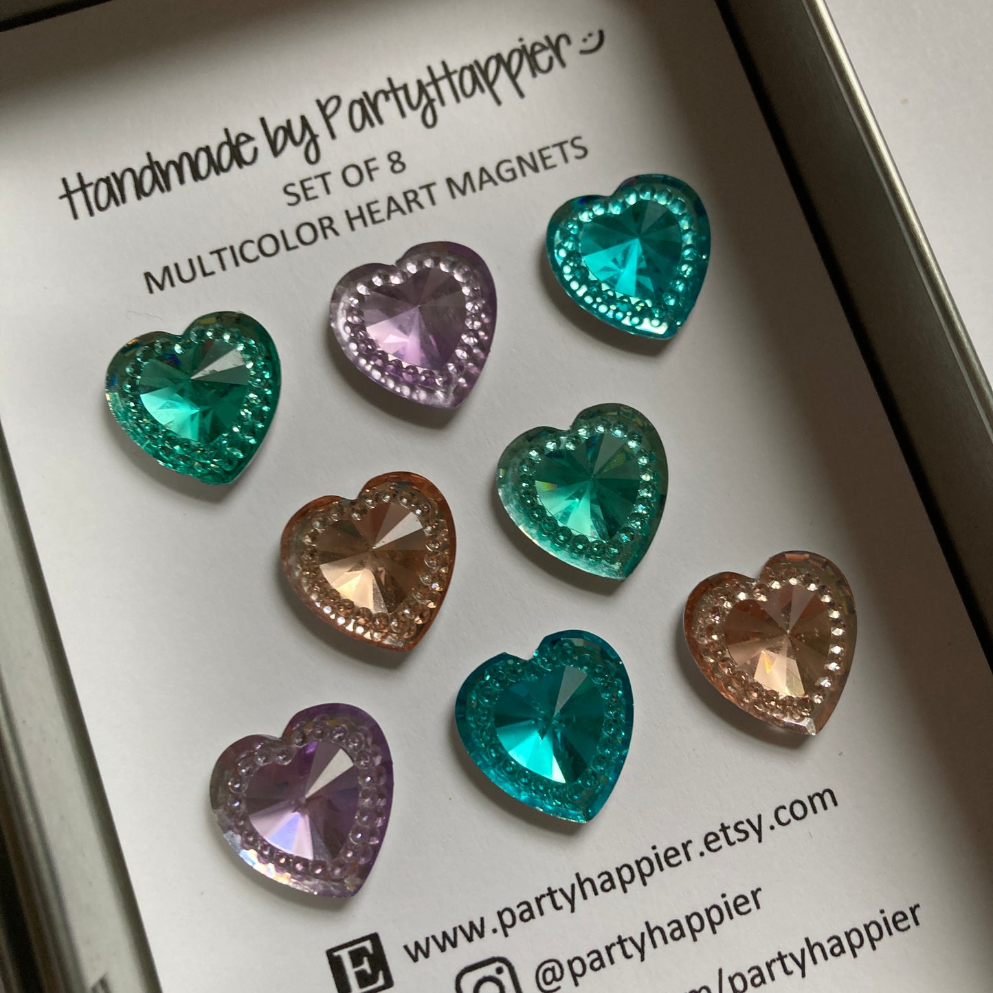 Heart Gem Magnets