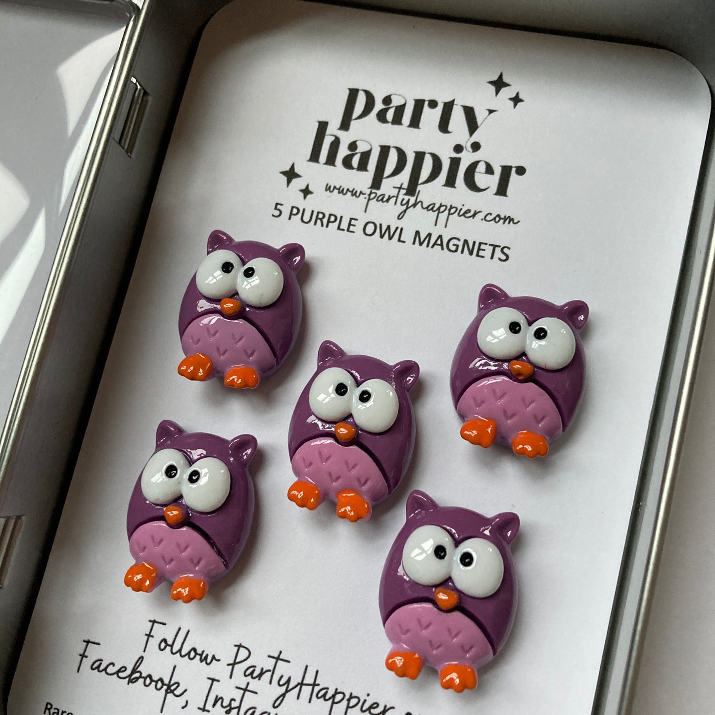 Purple Owl Magnets