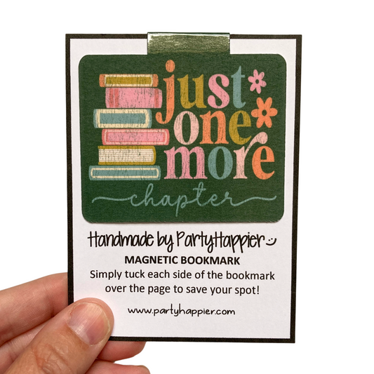 Just One More Chapter Floral Bookmark