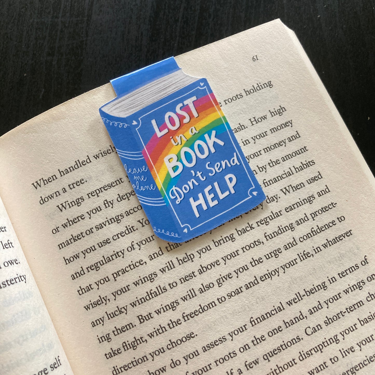 Lost In A Book Don't Send Help Magnetic Bookmark