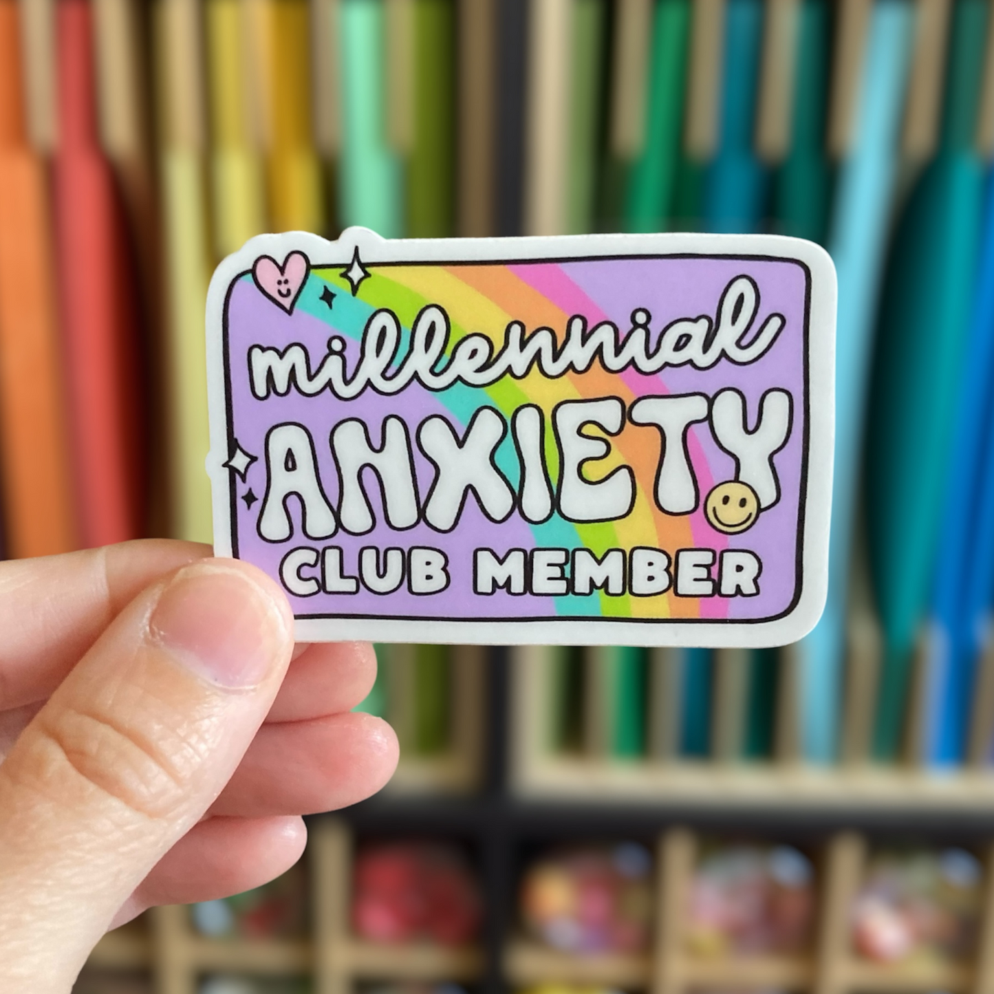 Millennial Anxiety Club Member Sticker