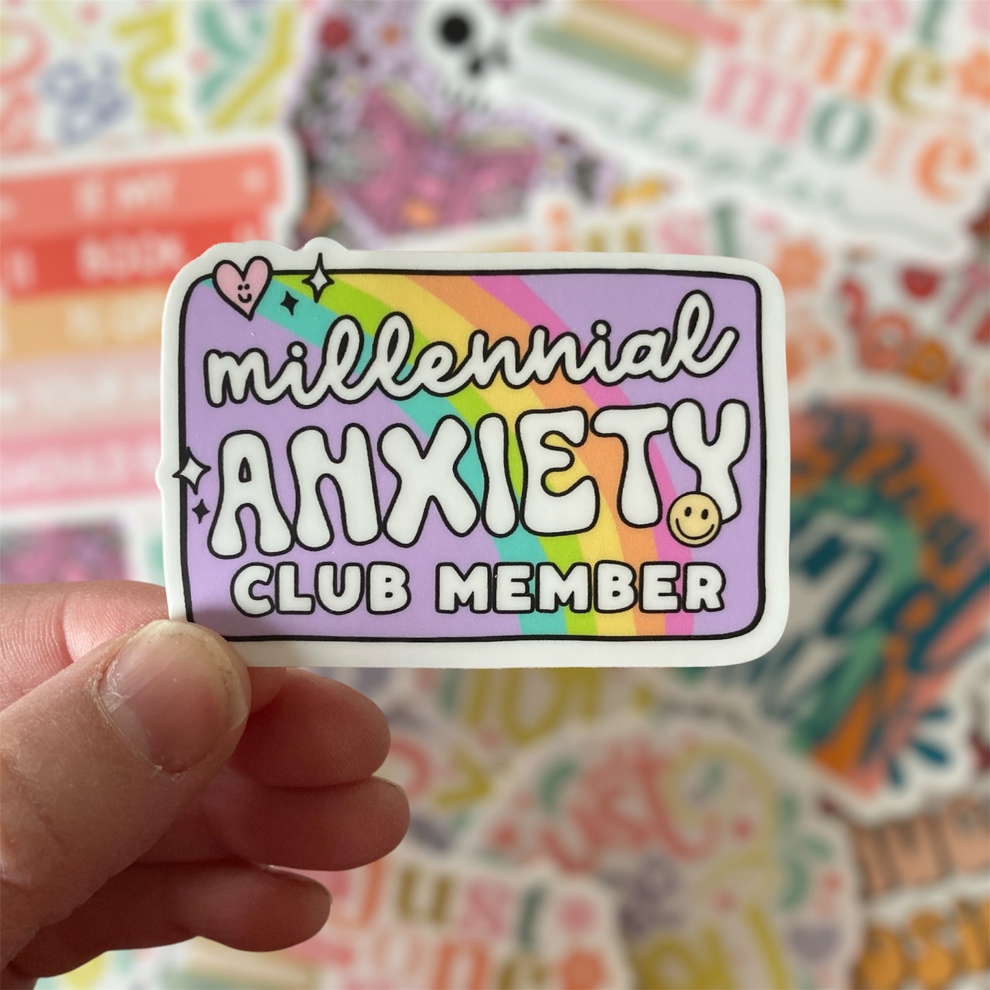 Millennial Anxiety Club Member Sticker