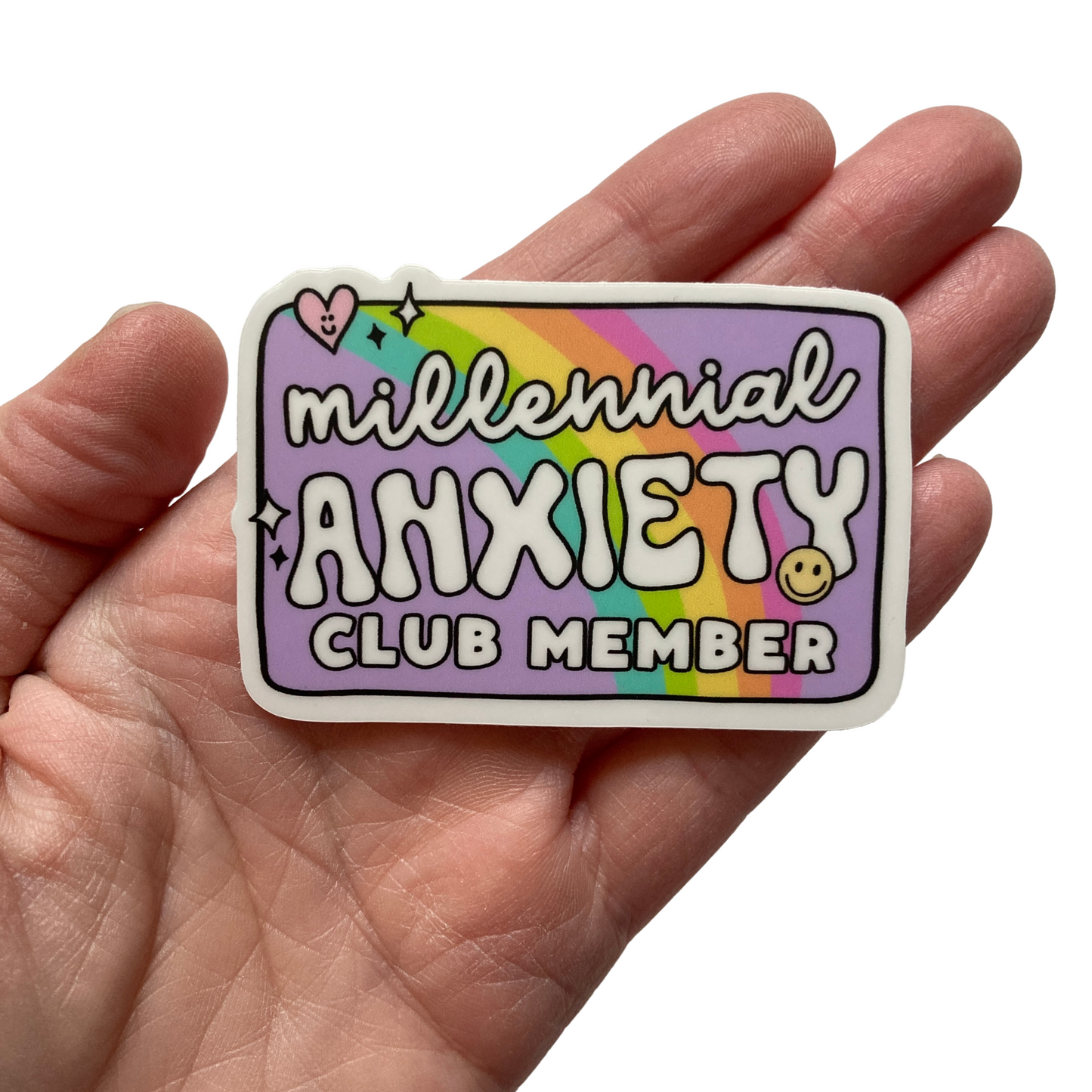Millennial Anxiety Club Member Sticker