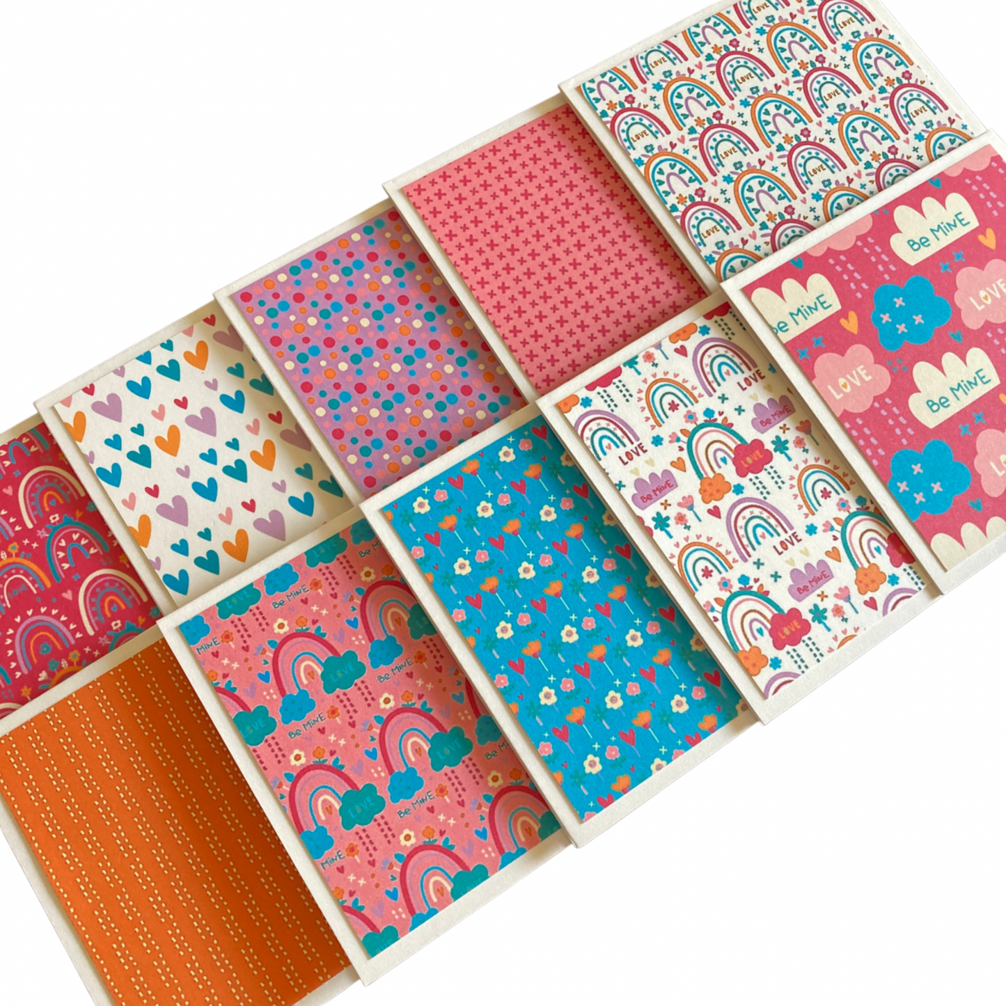3x3 Rainbow Love Note Cards