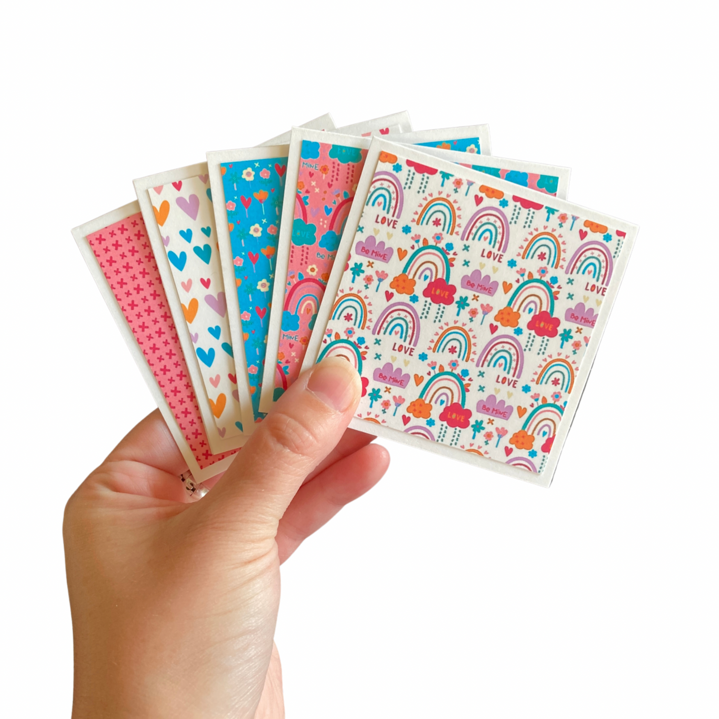 3x3 Rainbow Love Note Cards