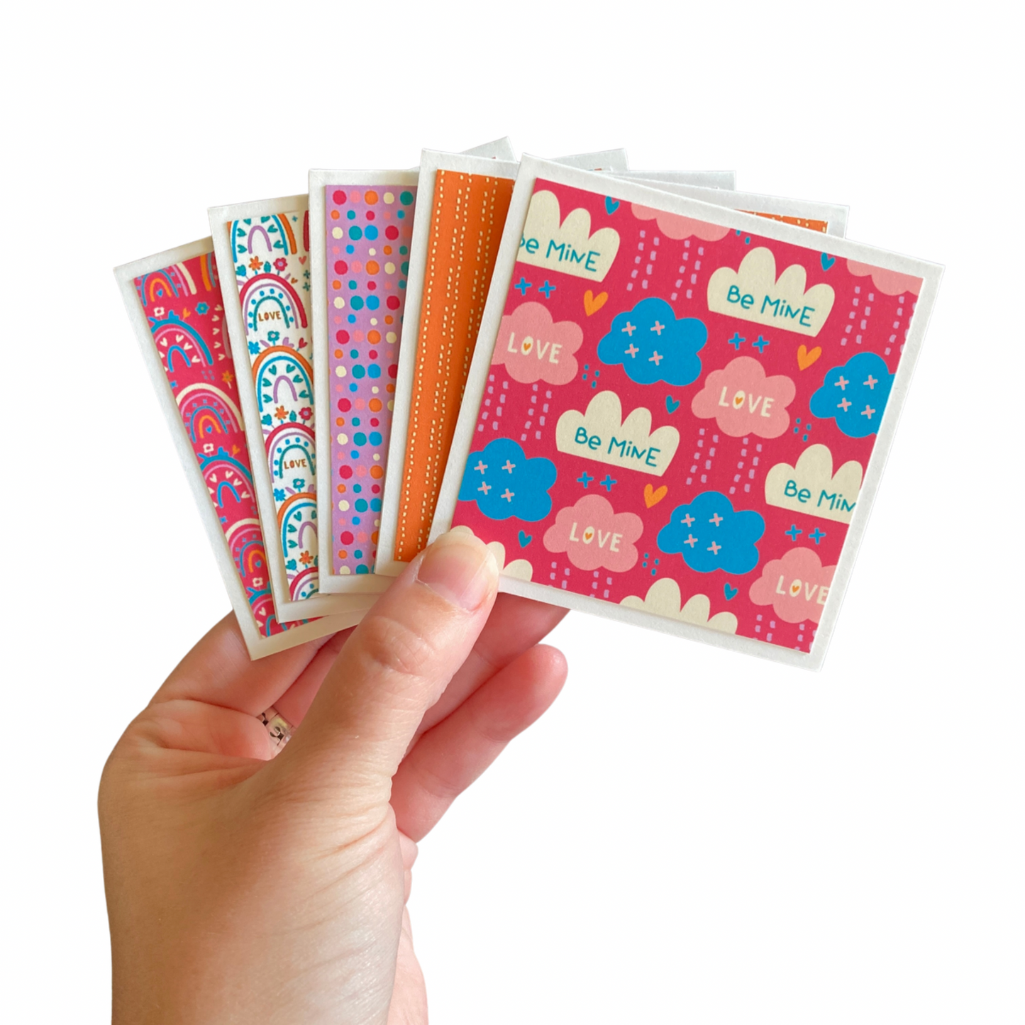 3x3 Rainbow Love Note Cards