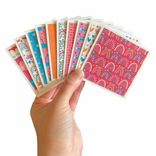 3x3 Rainbow Love Note Cards