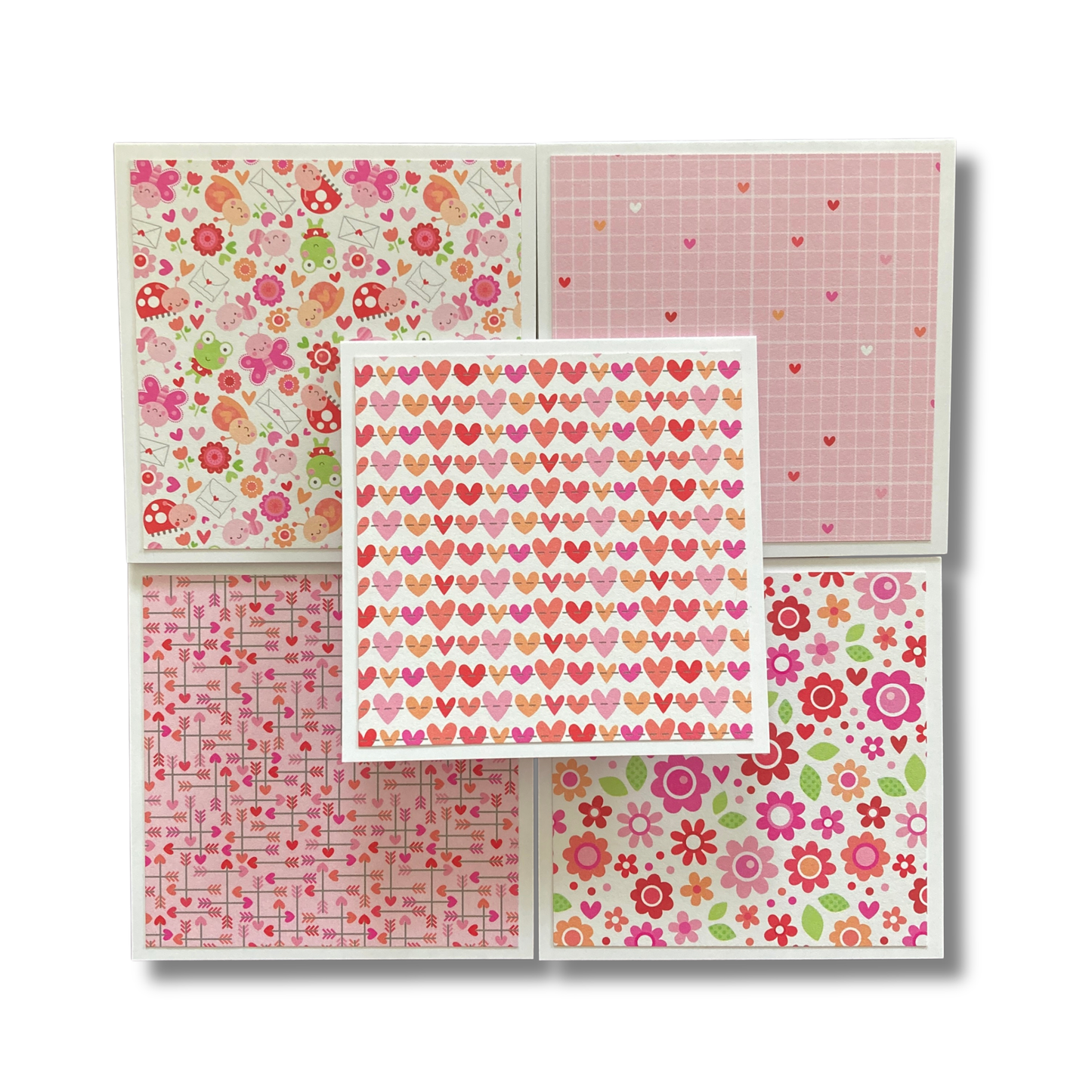 3x3 Love Bugs Note Cards