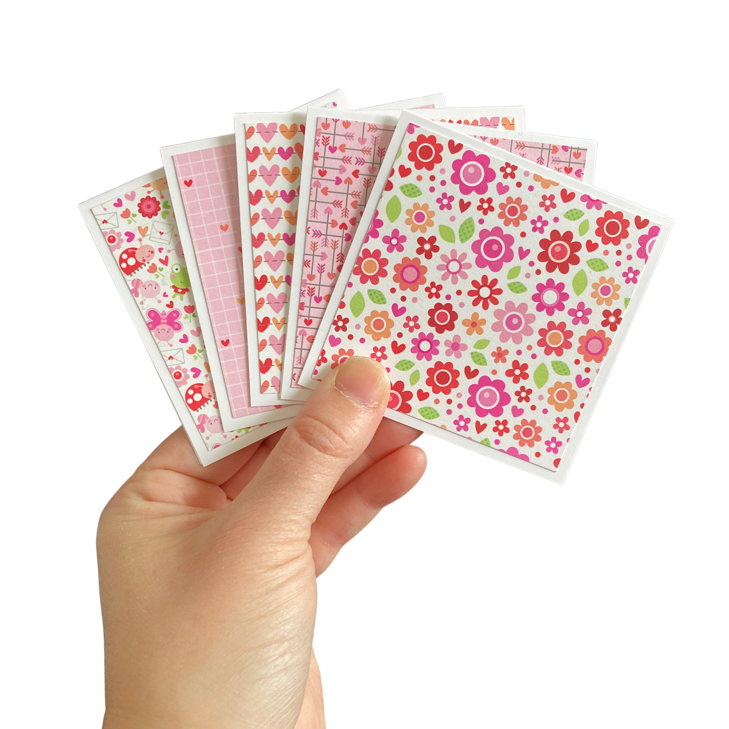 3x3 Love Bugs Note Cards