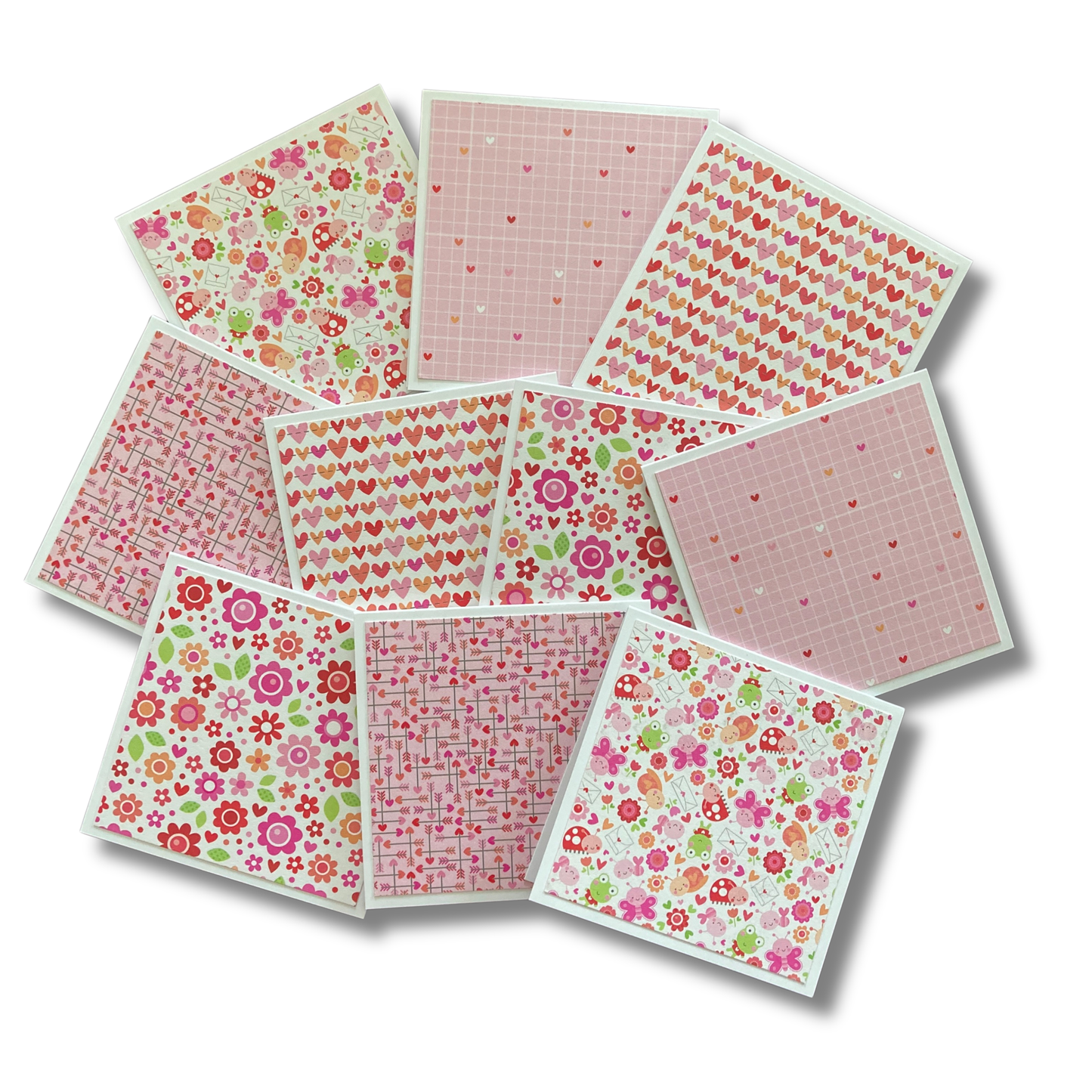 3x3 Love Bugs Note Cards