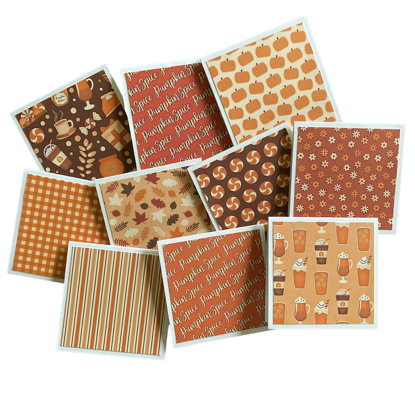 3x3 Pumpkin Spice Note Cards