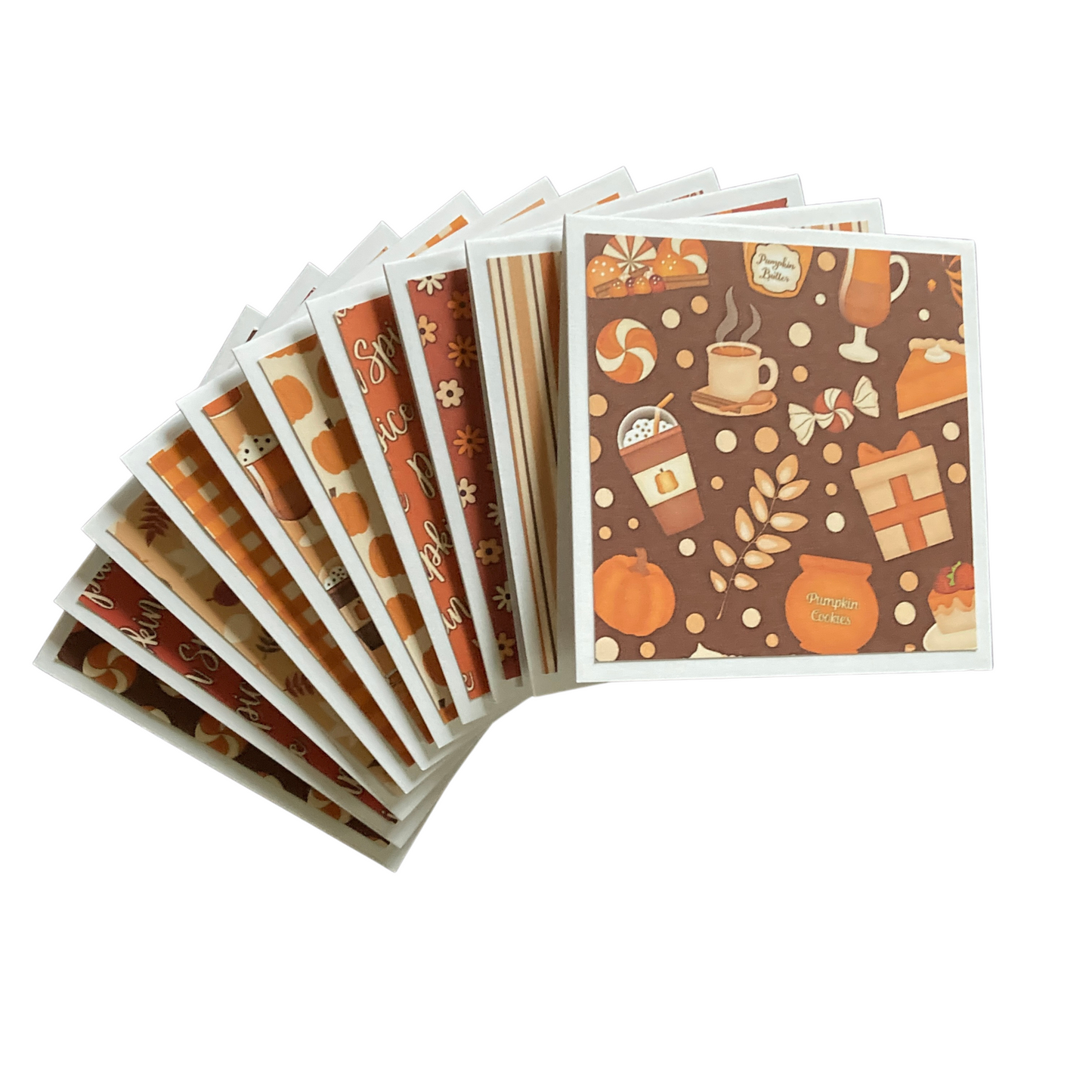 3x3 Pumpkin Spice Note Cards