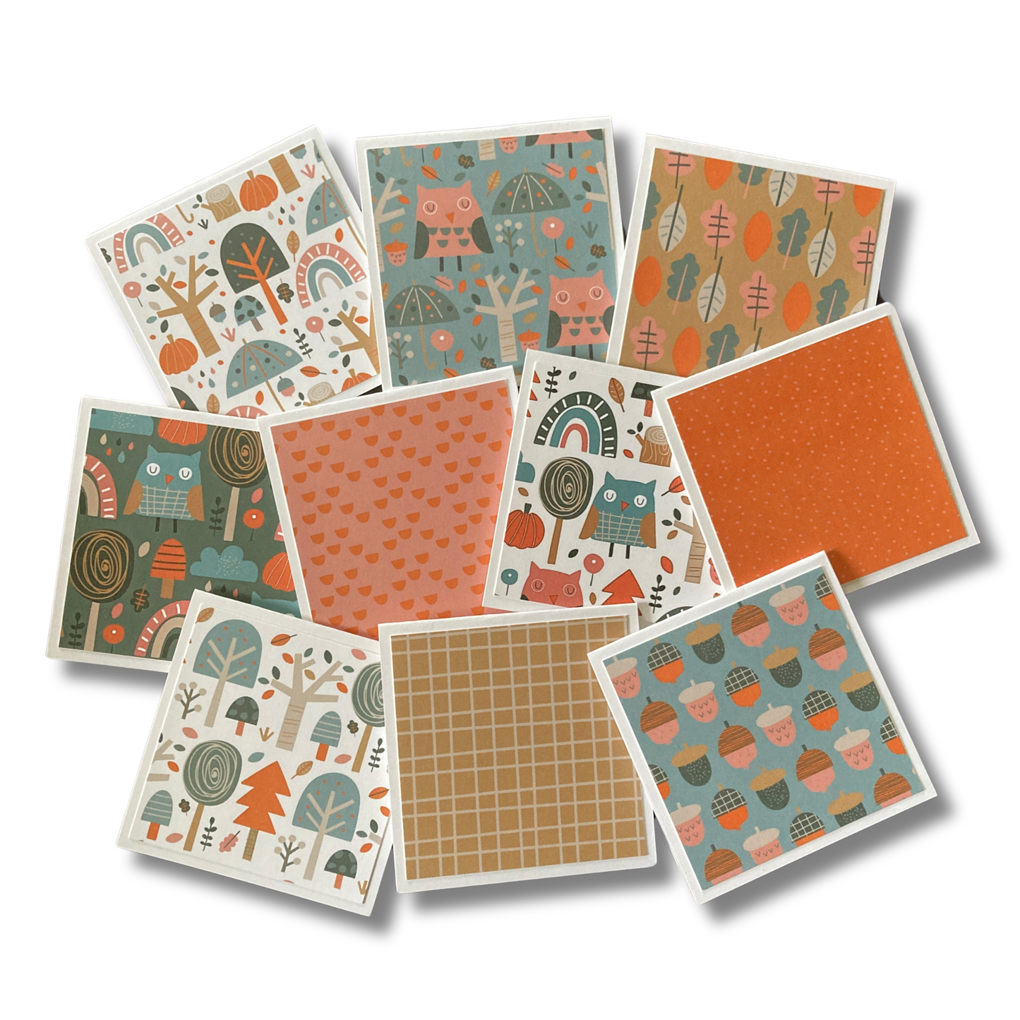 3x3 Fall Note Cards