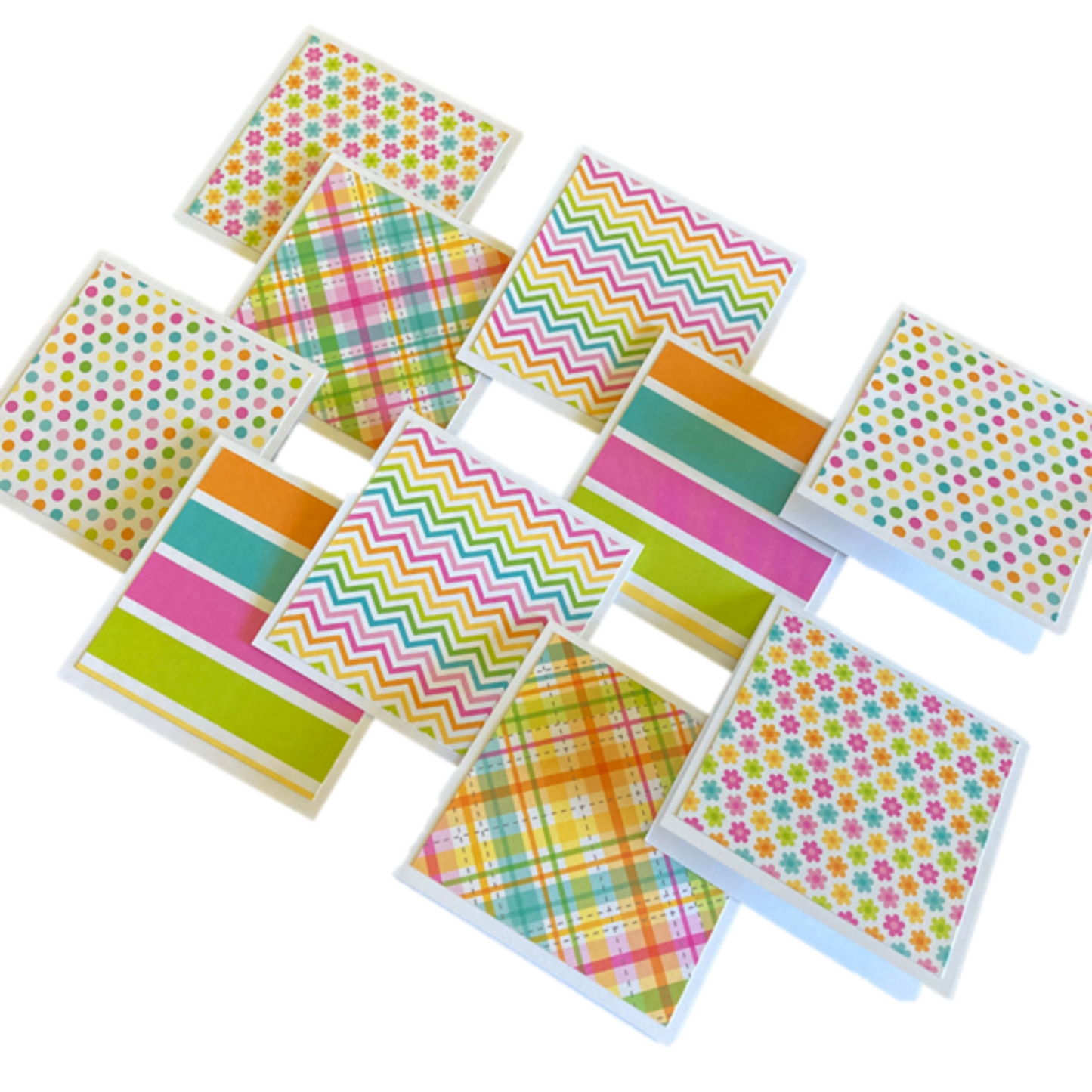 3x3 Doodlebug Rainbow Note Cards