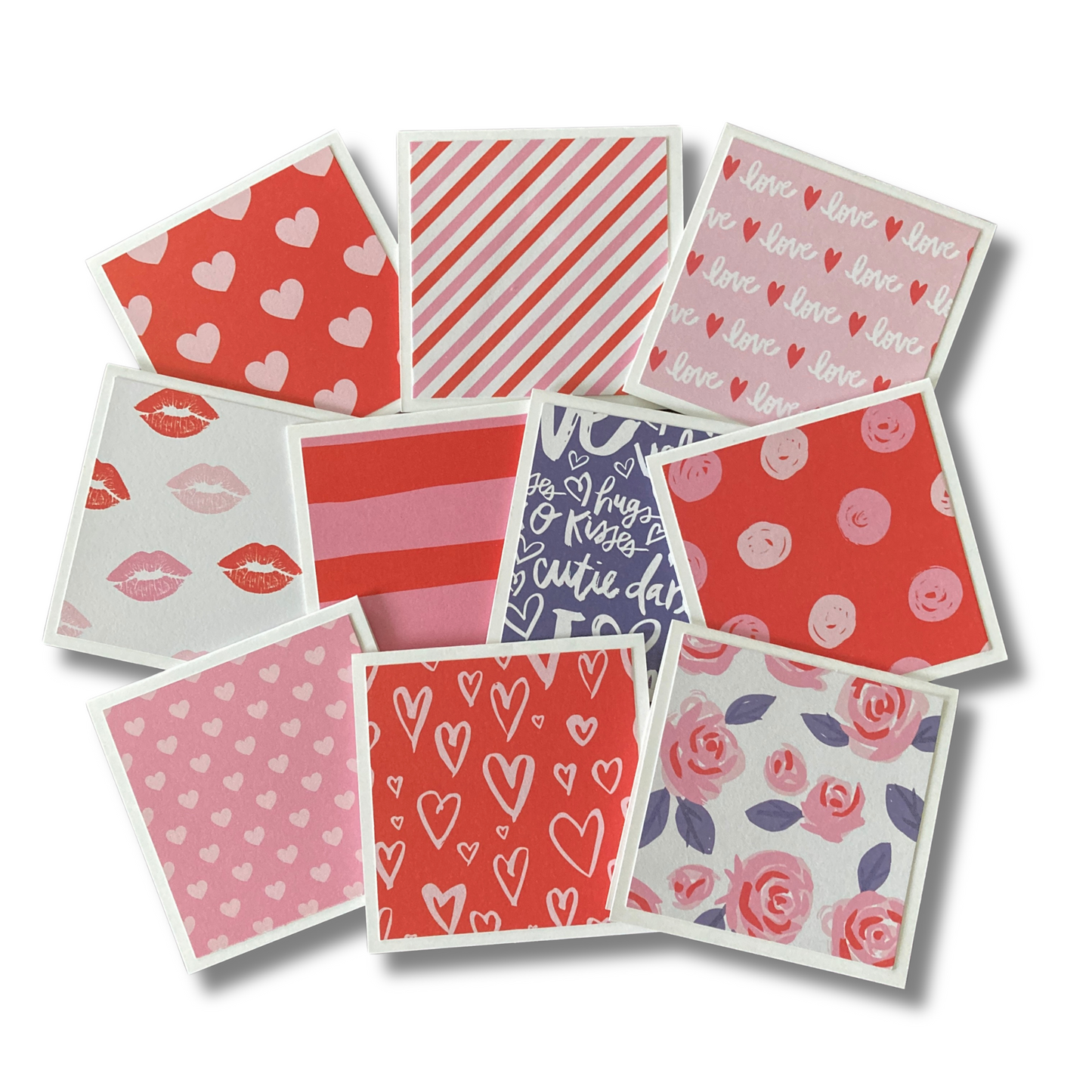 3x3 Valentine Note Cards