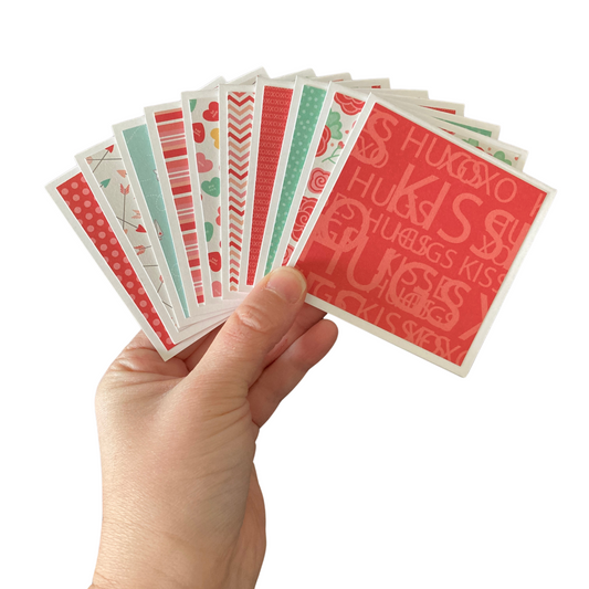 3x3 Hugs & Kisses Note Cards