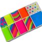 3x3 Neon Geometric Note Cards