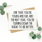 One Year You're Young And Fun Card
