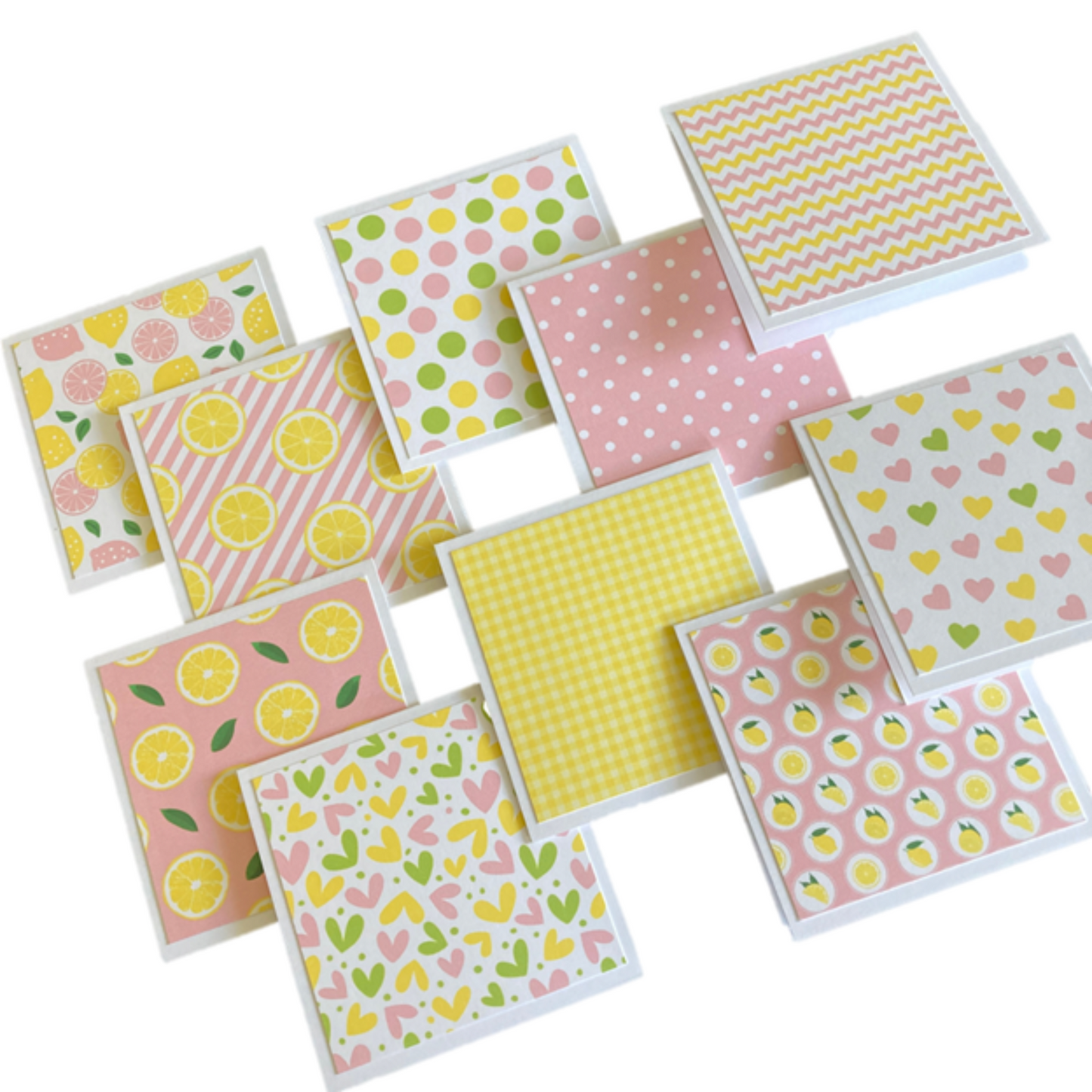 3x3 Pink Lemonade Note Cards