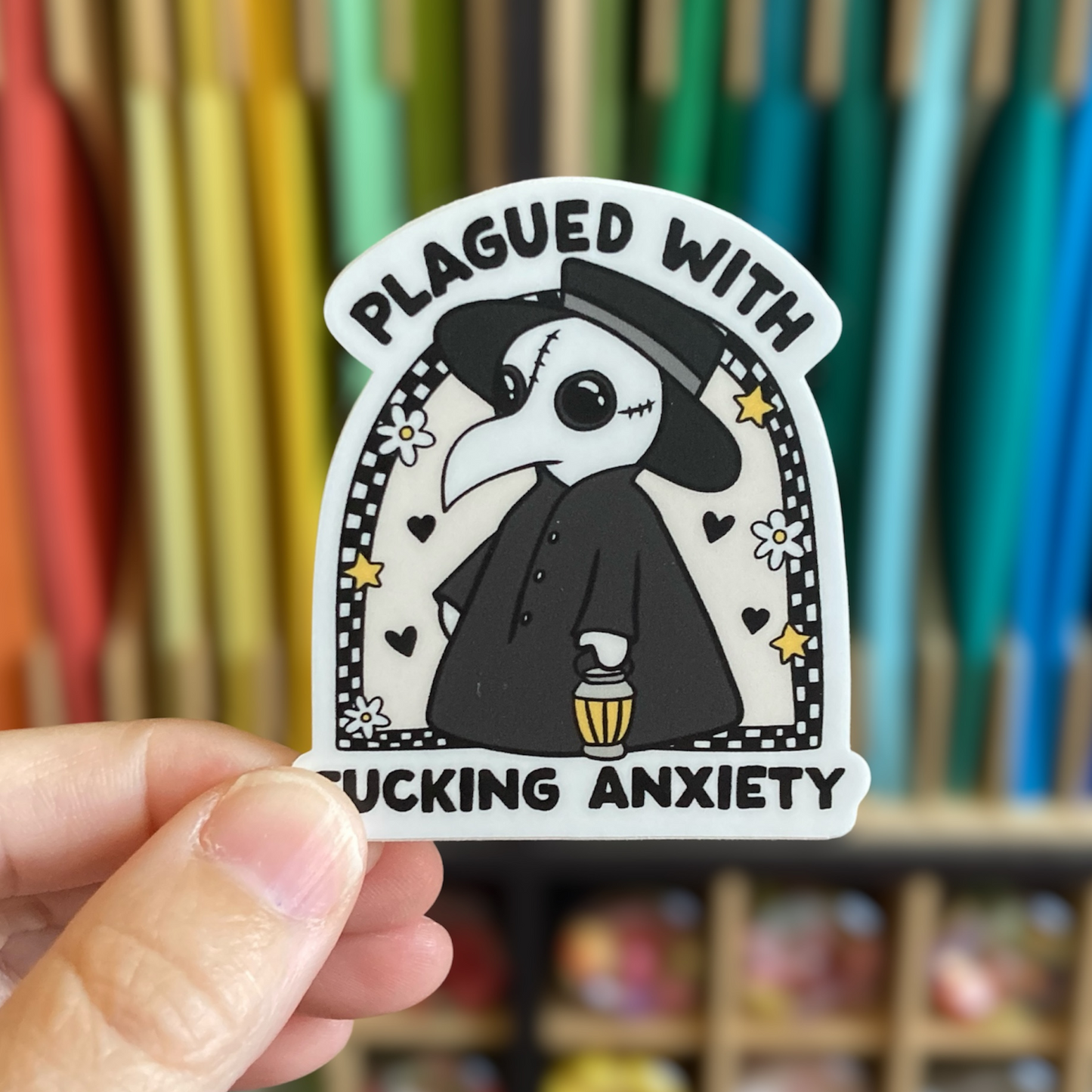 Plagued With Fucking Anxiety Sticker