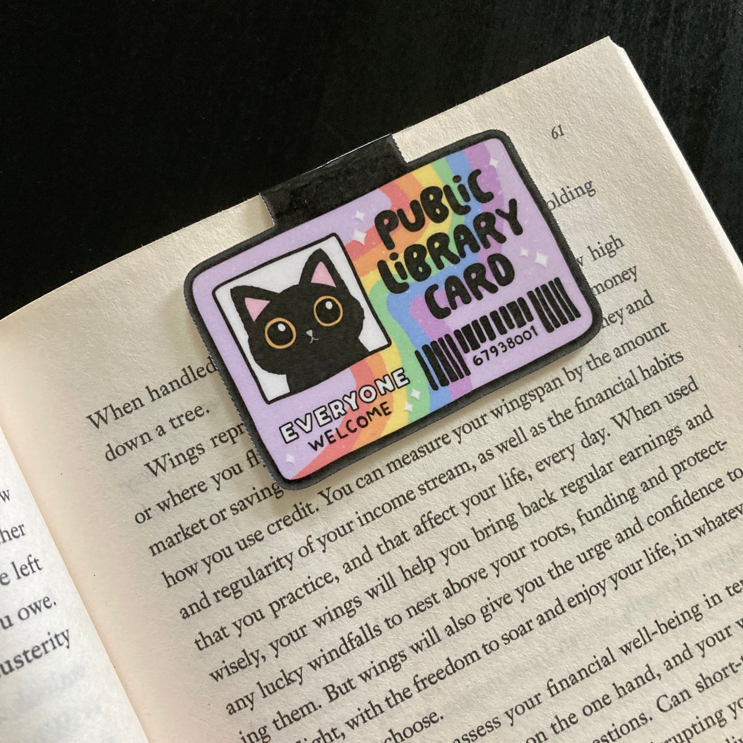 Public Library Card Magnetic Bookmark