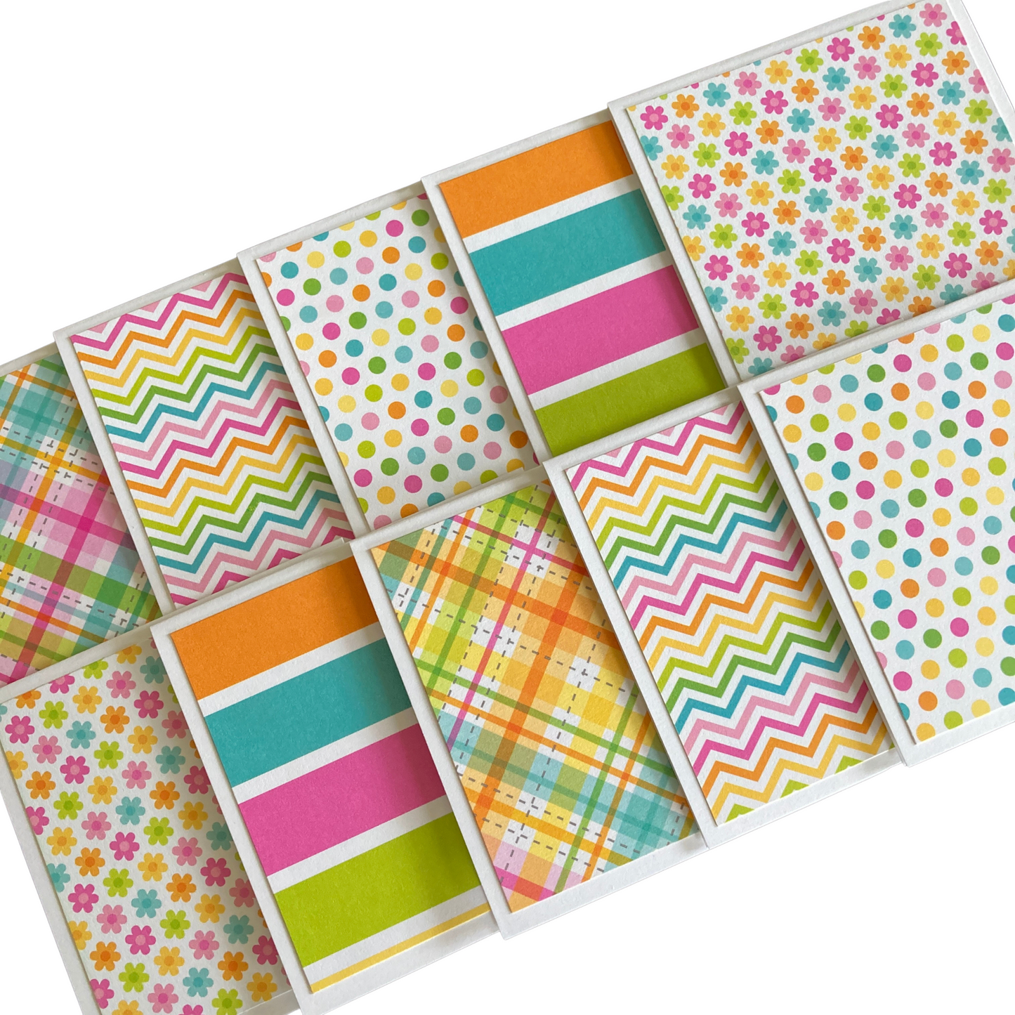 3x3 Doodlebug Rainbow Note Cards