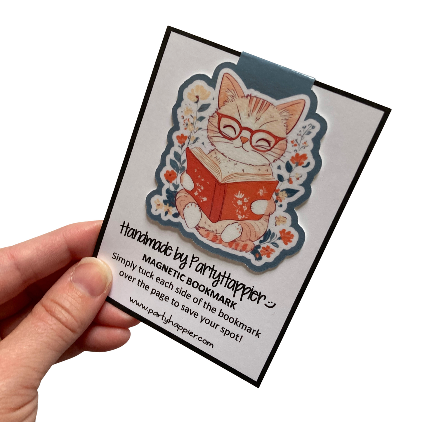 Reading Cat Magnetic Bookmark
